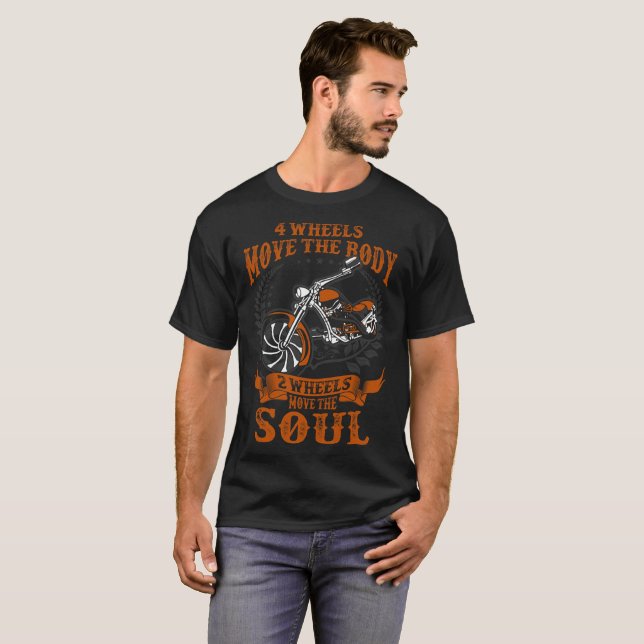 Vier Rad-Bewegungs-Soul-T-Shirt des T-Shirt (Vorne ganz)