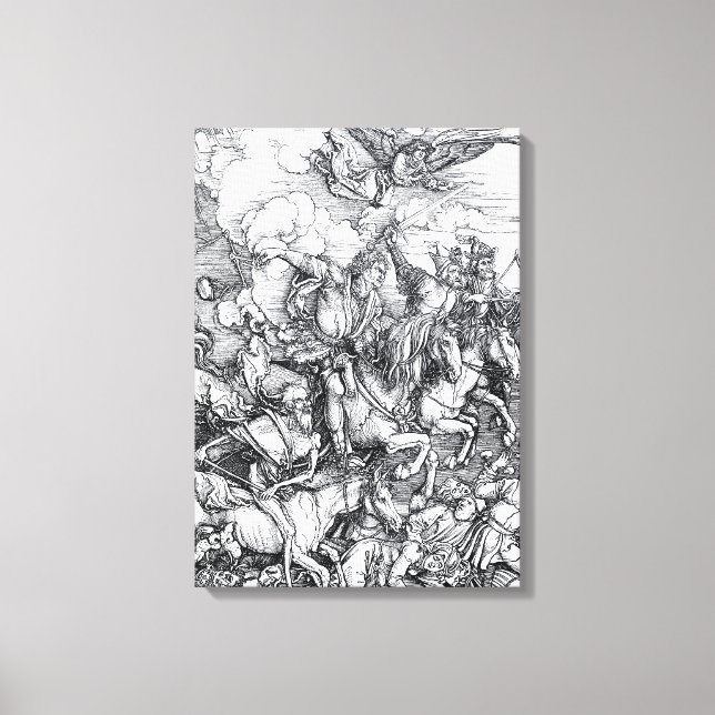 Vier Reiter der Apokalypse - Albrecht Durer Leinwanddruck (Vorderseite)
