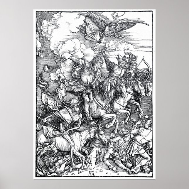 Vier Reiter der Apokalypse - Albrecht Durer Poster (Vorne)