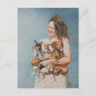 Vier Rettung Hunde Art Postkarte