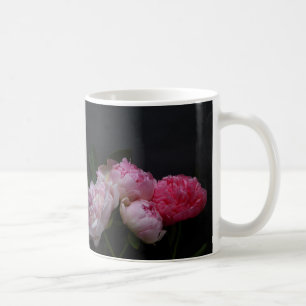 Vier rosa Pfingstrosen Kaffeetasse