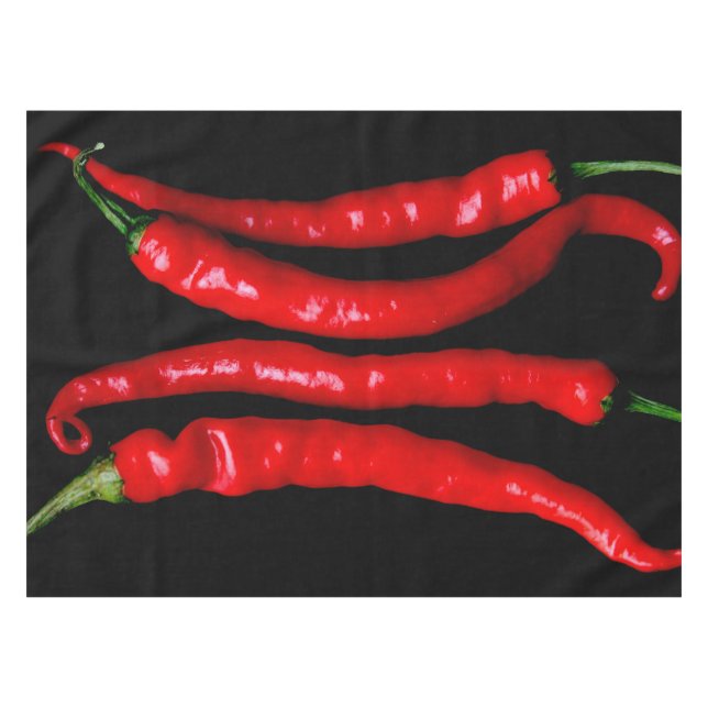Vier rote Chilien 50x72 tccna Tischdecke (Vorderseite (Horizontal))