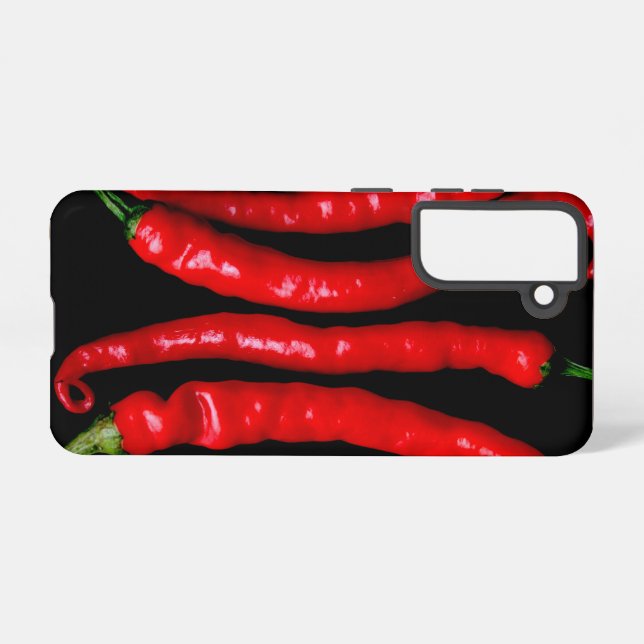 Vier Rote Chilis sgcnm Samsung Galaxy Hülle (Rückseite (Horizontal))