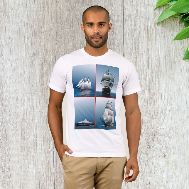 Vier Schiffe - Mens-T - Shirt (Von Creator hochgeladen)