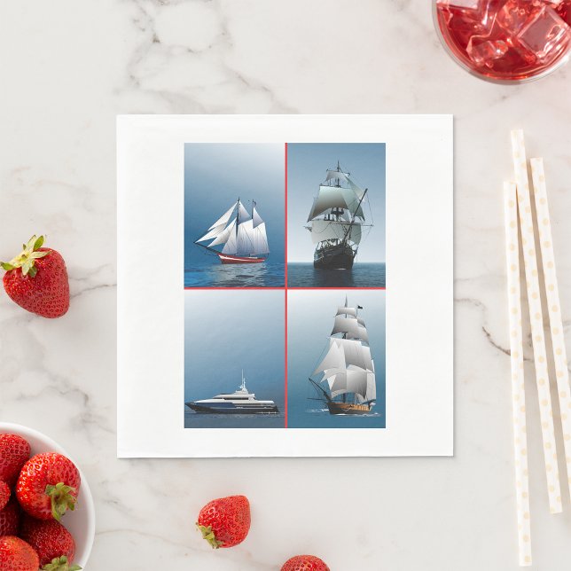 Vier Schiffe Papier Napkins Serviette (Von Creator hochgeladen)