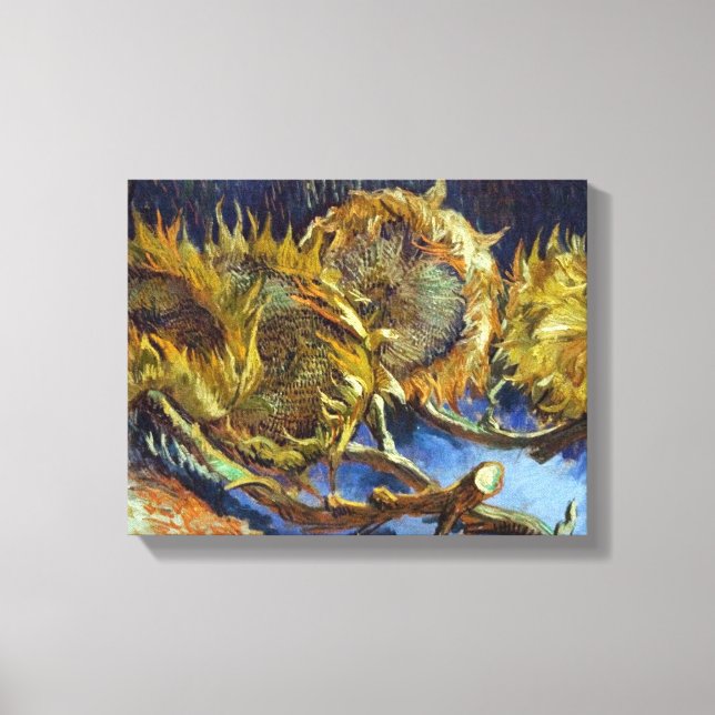 Vier Schnitt Sonnenblumen Malerei Vincent van Gogh Leinwanddruck (Vorderseite)