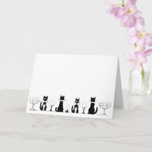 Vier schwarze Katzen, Louis Wain Karte