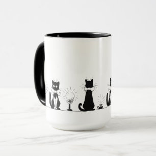 Vier Schwarze Katzen, Louis-Wain-Tasse Tasse