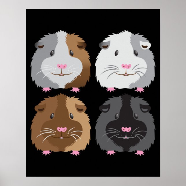 Vier Schweine Poster (Vorne)