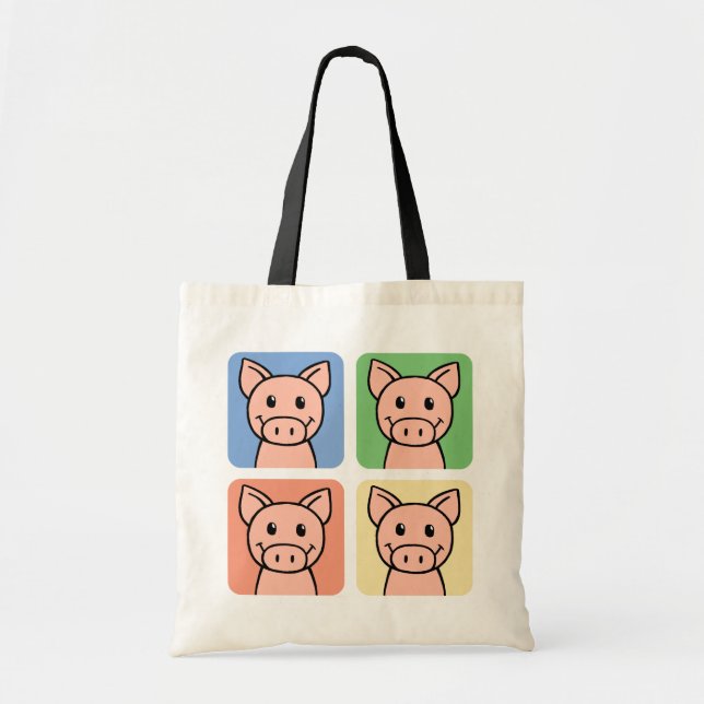 Vier Schweine Tragetasche (Vorne)