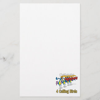 vier singvögel 4. vierter Weihnachtstag Briefpapier