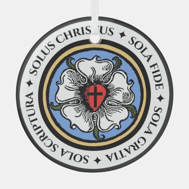 Vier Solas - Lutheran Ornament Aus Glas (Vorderseite)