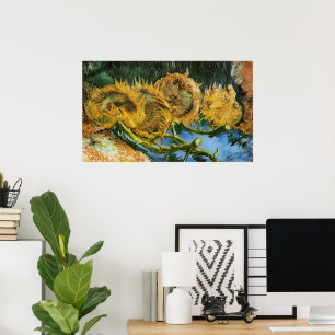 Vier Sonnenblumen schneiden von Vincent van Gogh Poster