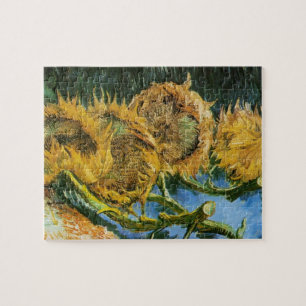 Vier Sonnenblumen schneiden von Vincent van Gogh Puzzle