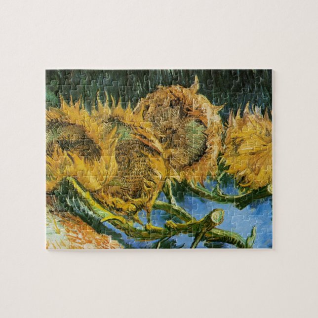 Vier Sonnenblumen schneiden von Vincent van Gogh Puzzle (Horizontal)