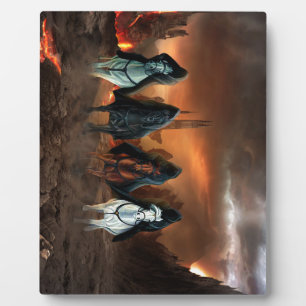 Vier Sperma der Apokalypse Fotoplatte