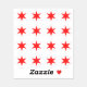 Vier Sterne unter der Flagge von Chicago Aufkleber (Blatt)