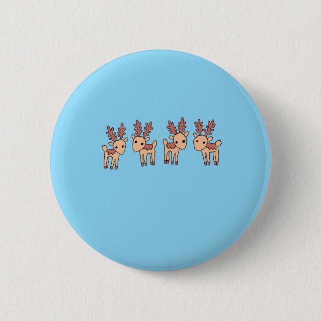 Vier super einfache Hirsch-Taste Button (Vorderseite)