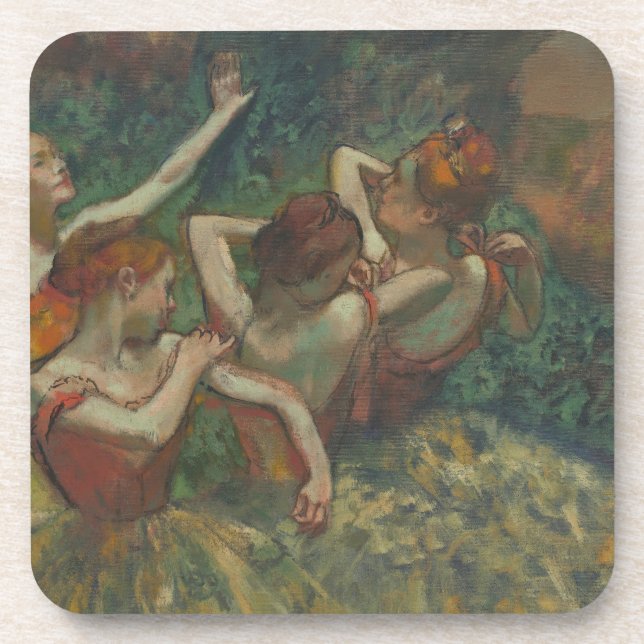 Vier Tänzer, beeindruckendes Gemälde, Edgar Degas Getränkeuntersetzer (Vorderseite)