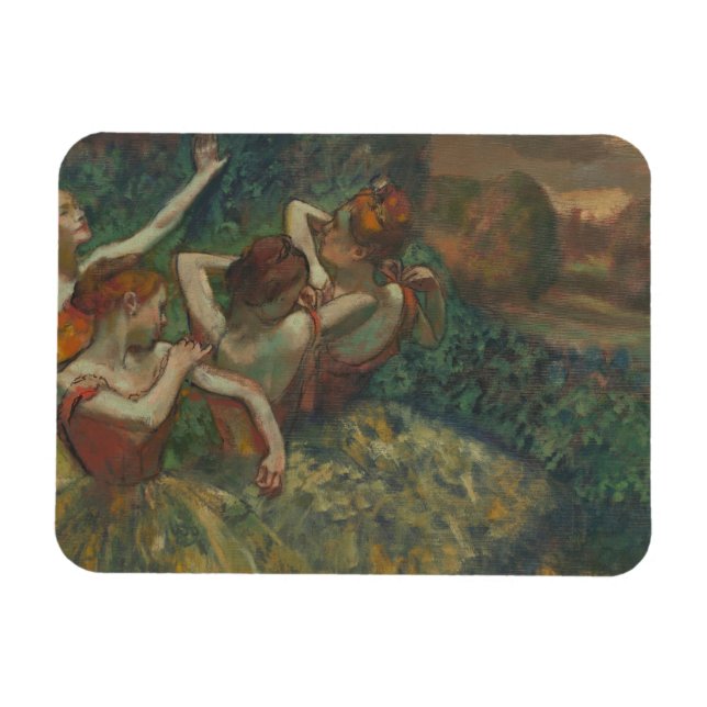 Vier Tänzer, beeindruckendes Gemälde, Edgar Degas Magnet (Horizontal)