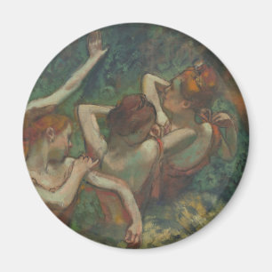Vier Tänzer, beeindruckendes Gemälde, Edgar Degas Magnet