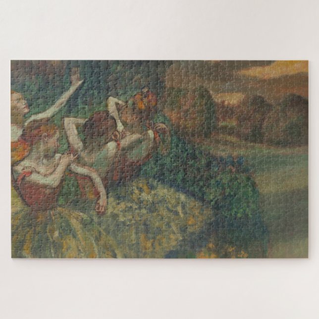 Vier Tänzer, beeindruckendes Gemälde, Edgar Degas Puzzle (Horizontal)