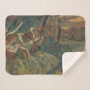 Vier Tänzer, beeindruckendes Gemälde, Edgar Degas Sherpadecke