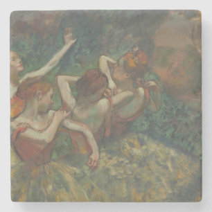 Vier Tänzer, beeindruckendes Gemälde, Edgar Degas Steinuntersetzer