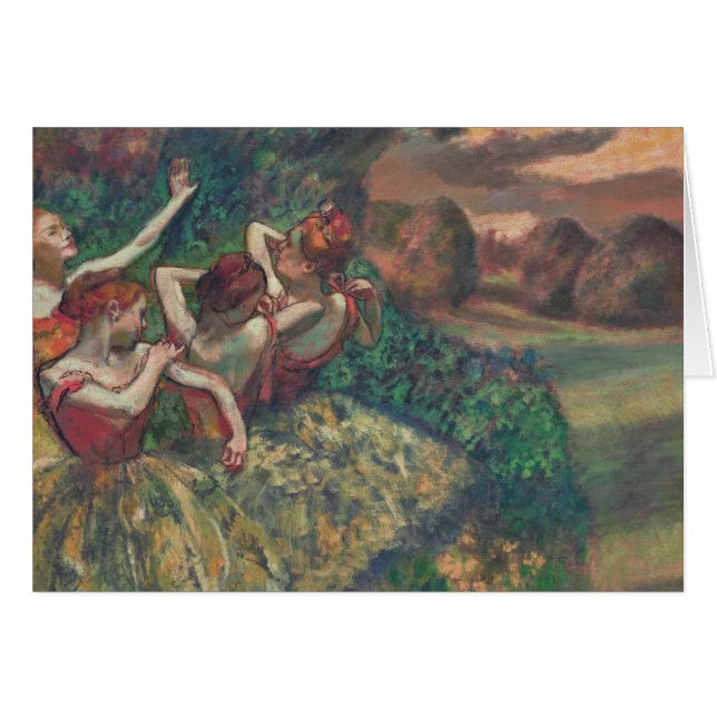 Vier Tänzer, Edgar Degas Gruß (Vorderseite (Horizontal))