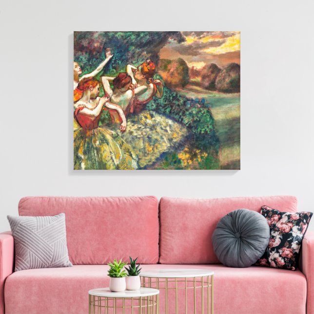 Vier Tänzer | Edgar Degas | Leinwanddruck (Insitu (Wohnzimmer))