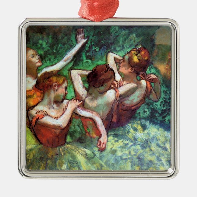 Vier Tänzer von Degas Silbernes Ornament (Vorne)