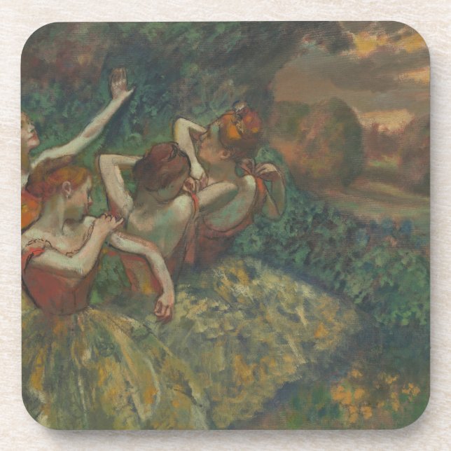 Vier Tänzer von Edgar Degas, Ballet Fine Art Getränkeuntersetzer (Vorderseite)