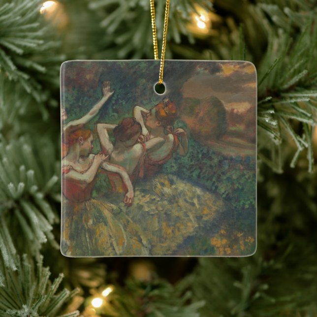Vier Tänzer von Edgar Degas, Ballet Fine Art Keramikornament (Baum)