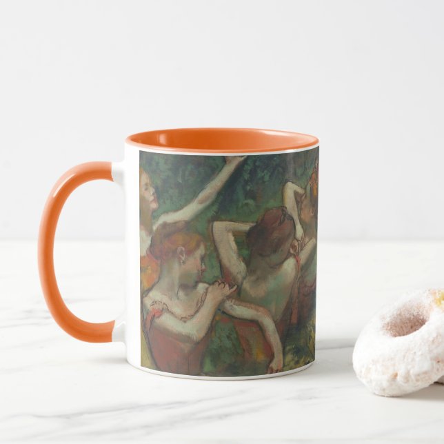 Vier Tänzer von Edgar Degas, Ballet Fine Art Tasse (Mit Donut)
