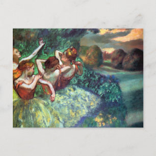 Vier Tänzerinnen von Degas Postkarte