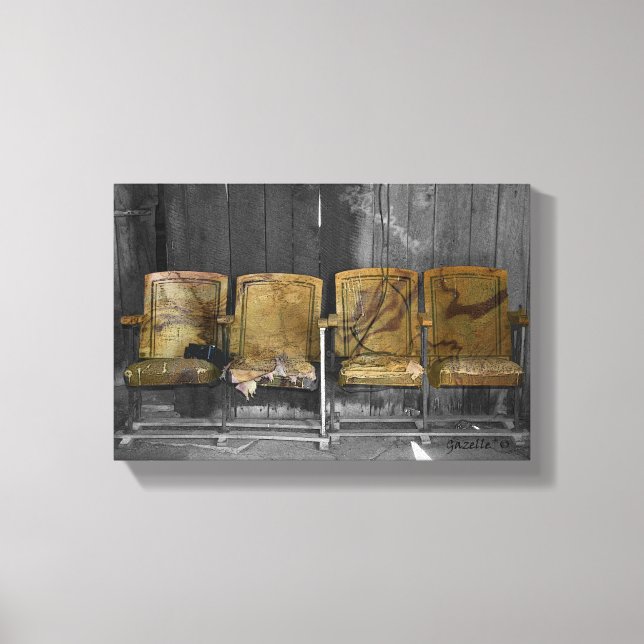 Vier Theatersitze Leinwanddruck (Vorderseite)