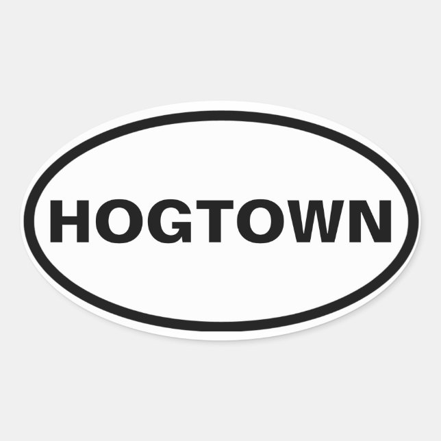 VIER Toronto "HOGTOWN" Ovaler Aufkleber (Vorderseite)