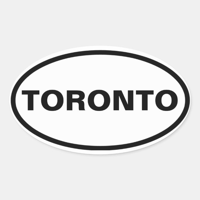 VIER Toronto Ovaler Aufkleber (Vorderseite)