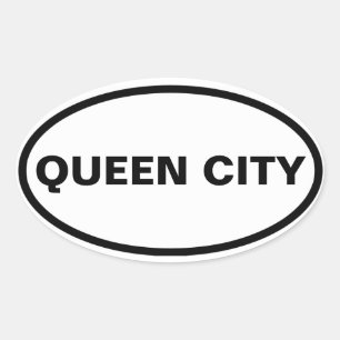 VIER Toronto "QUEEN CITY" Ovaler Aufkleber