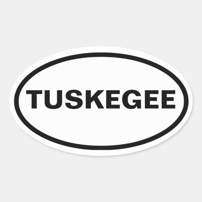 VIER Tuskegee, Alabama Ovaler Aufkleber (Vorderseite)