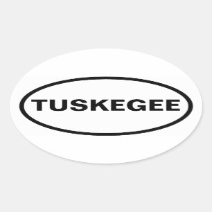 VIER Tuskegee, Alabama Ovaler Aufkleber