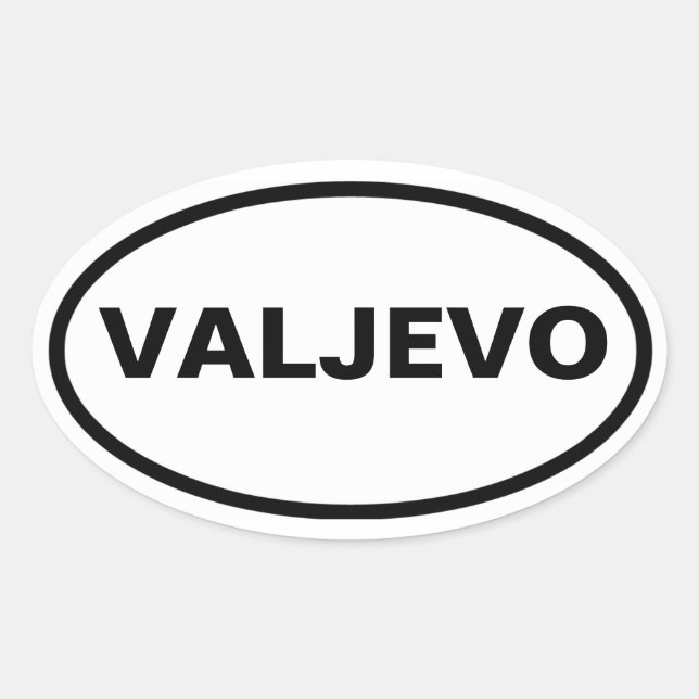 VIER Valjevo Ovaler Aufkleber (Vorderseite)