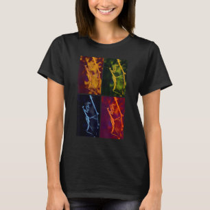 Vier Variantenbilder einer Jagd unter den Jägern T-Shirt