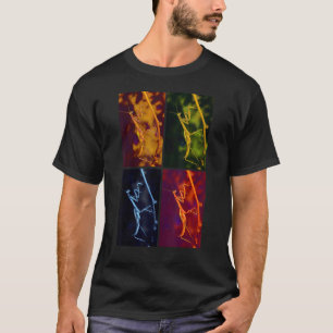 Vier Variantenbilder einer Jagd unter den Jägern T-Shirt
