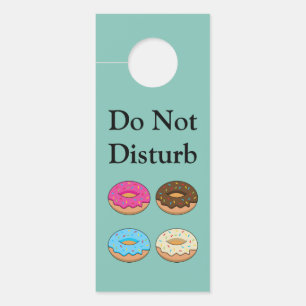 Vier verschiedene Donuts Muster   Personalisieren Türanhänger