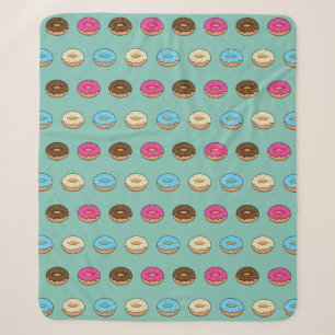 Vier verschiedene Donuts Muster Sherpadecke
