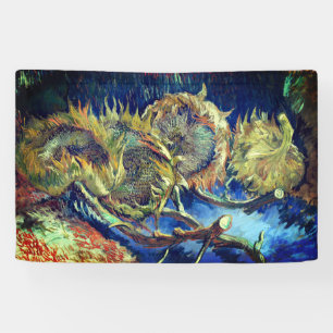 Vier verwitterte Sonnenblumen - Van Gogh Banner