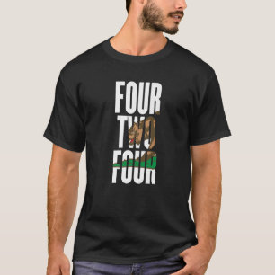 Vier vier vier 424 Area Code Kalifornien Los Angel T-Shirt