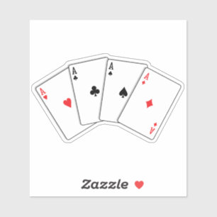 Vier von einer Art Aufkleber