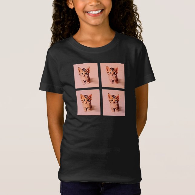 Vier von einer Kind-Kitten-Kutte T-Shirt (Vorderseite)